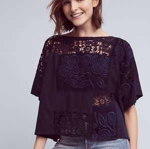 Anthropologie Navy Top